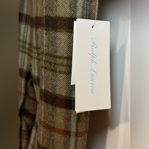 NWT Ralph Lauren Boys Plaid Overall Pant Set 12 Months.Holiday Thanksgiving - Picture 6 of 7